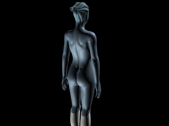 Asari alien girl rigged 3d rendering