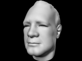 Man head basemesh 3d model preview
