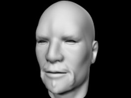 Man head 3d model preview