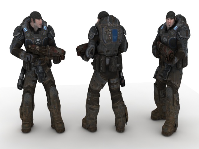 Future soldier concept 3d rendering