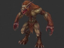 Werewolf 3d model preview