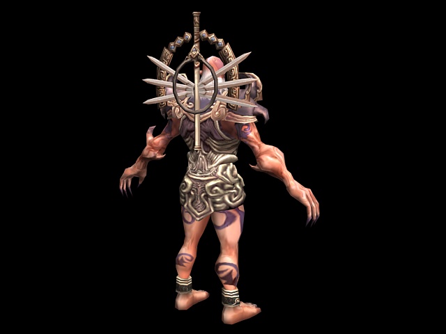 Monster warrior 3d rendering