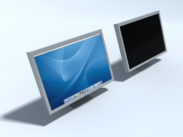 Apple computer monitor 3d rendering