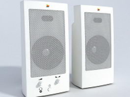 Acoustic speakers 3d model preview