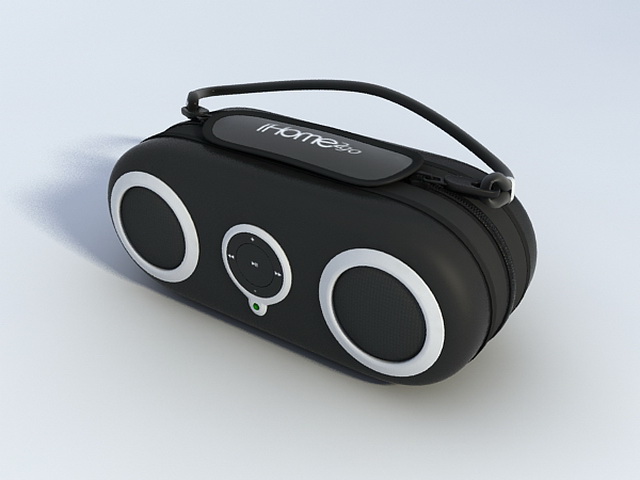 iHome IH19 portable iPod stereo sports case 3d rendering