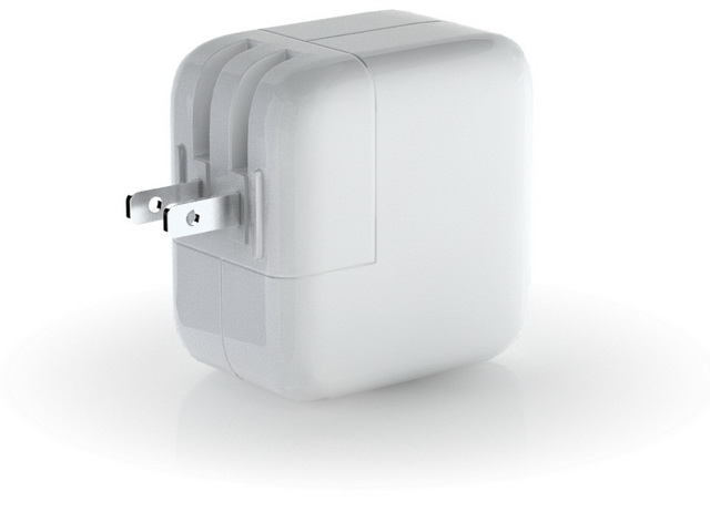 iPod power adapter 3d rendering