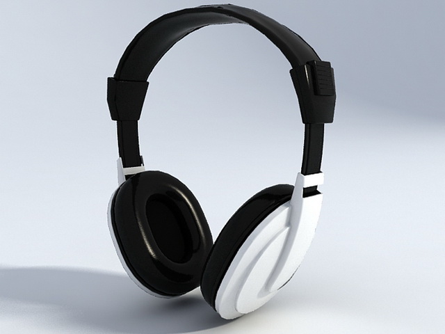 Cordless headphone 3d rendering