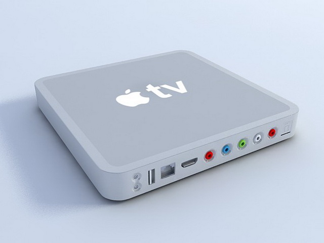 Apple TV box 3d rendering
