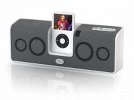 Logitech Premium iPod speaker 3d model preview