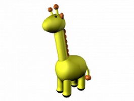 Cartoon giraffe 3d model preview
