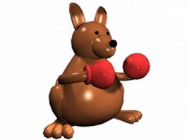 Boxing rabbit 3d model preview
