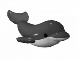 Cartoon dolphin 3d model preview
