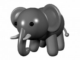 Cartoon baby elephant 3d model preview