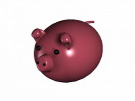Cartoon pig 3d model preview