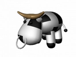 Cow cartoon 3d model preview