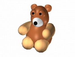 Cute cartoon bear 3d model preview