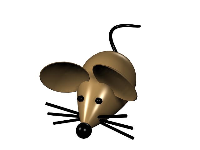 Cute cartoon mouse 3d rendering