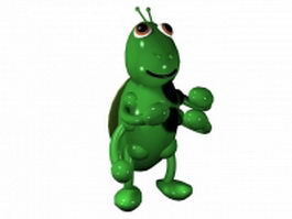 Cartoon grasshopper 3d model preview