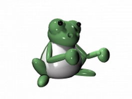 Cartoon frog 3d model preview
