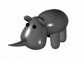 Cartoon rhinoceros 3d model preview