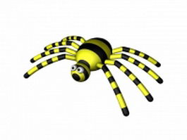 Cartoon spider 3d model preview