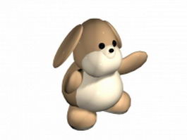 Fat rabbit cartoon 3d model preview