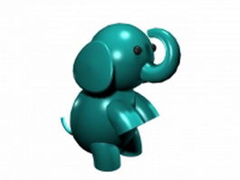 Cute baby elephant 3d model preview