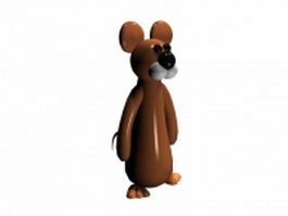 Funny mouse cartoon 3d model preview