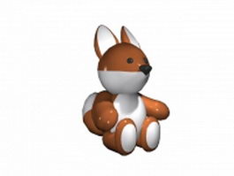 Cute cartoon squirrel 3d model preview