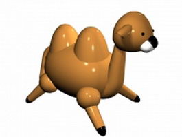 Cute camel cartoon 3d model preview