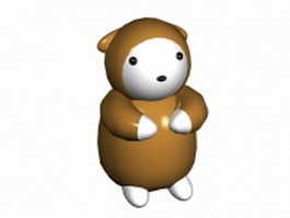 Cartoon sloth 3d model preview