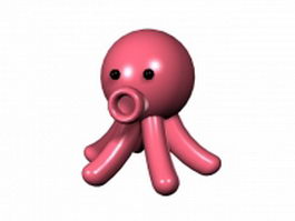 Cartoon baby octopus 3d model preview