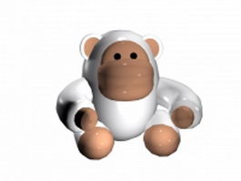 Cartoon gorilla 3d model preview