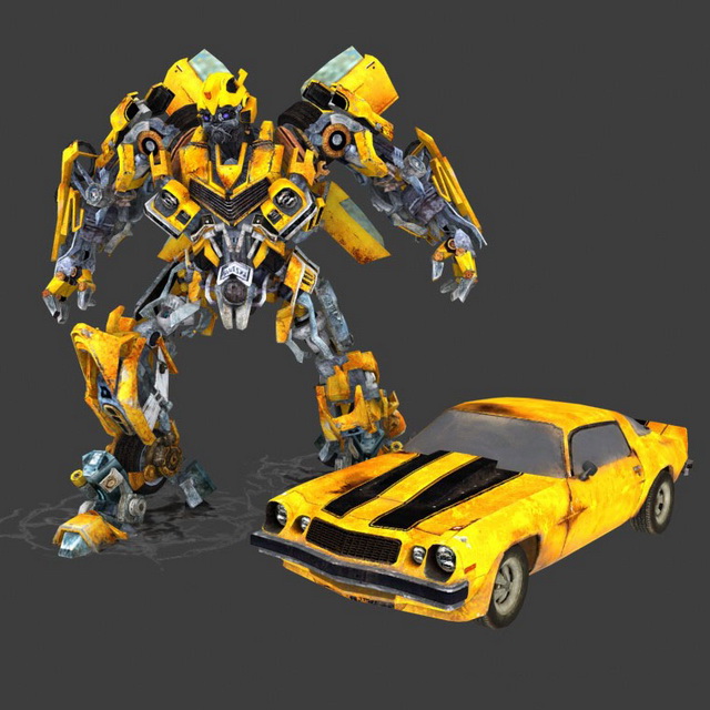 Rigged animated Bumblebee 3d rendering