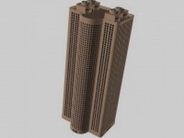 High-rise building 3d model preview