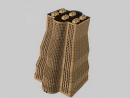 City building 3d model preview