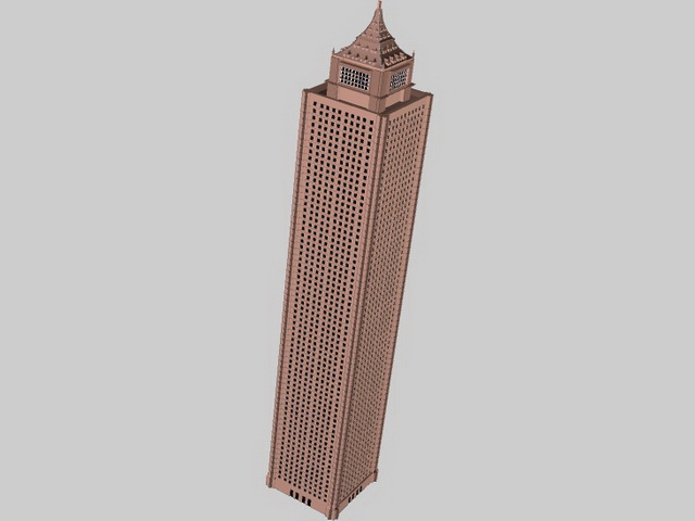 Skyscraper office building 3d rendering