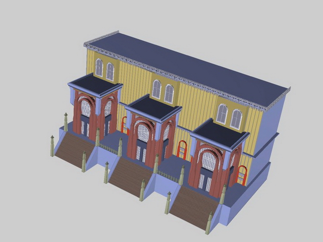 Modern townhouses 3d rendering