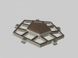 Pentagon office building 3d model preview