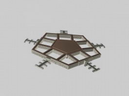Pentagon building 3d model preview