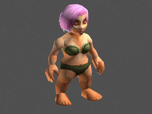 Female dwarf 3d rendering
