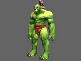 Orc male character 3d model preview
