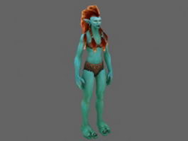 Female Troll WoW 3d model preview