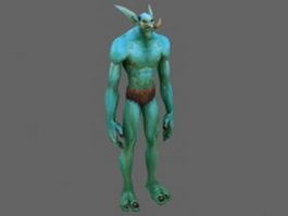 Troll male character 3d model preview