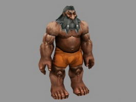 Dwarf male character 3d preview