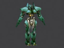 Green robot 3d model preview