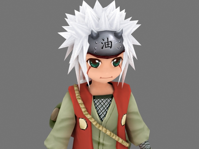Naruto character 3d rendering