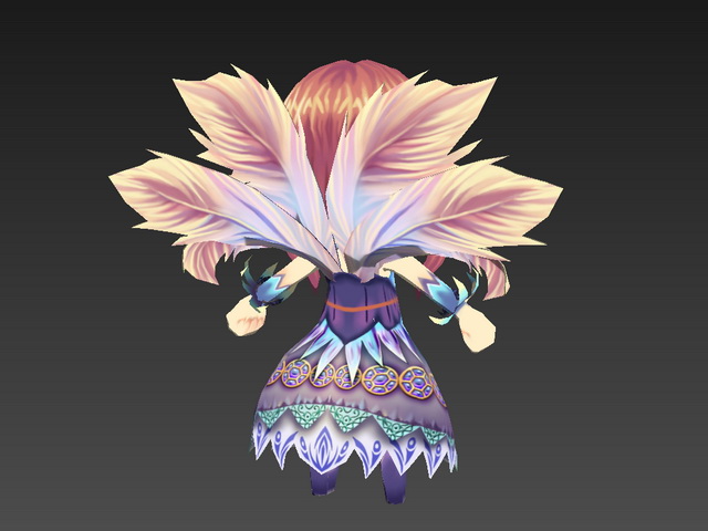 Forest fairy character 3d rendering
