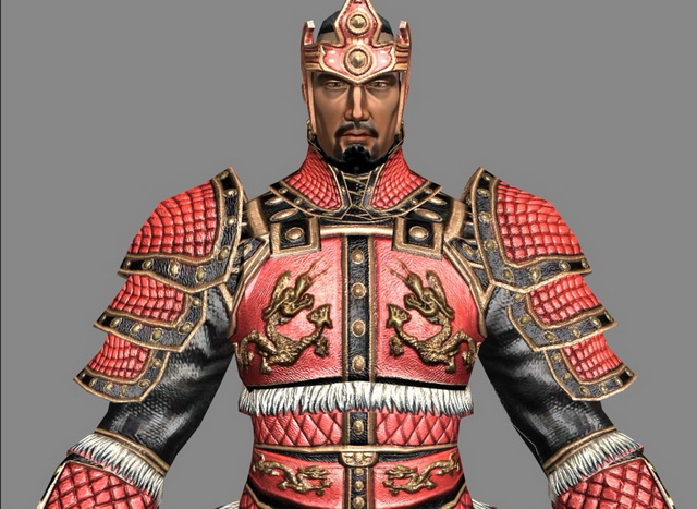 Ancient samurai warrior 3d rendering