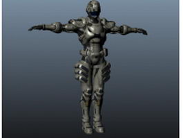 Mechanical warrior 3d model preview